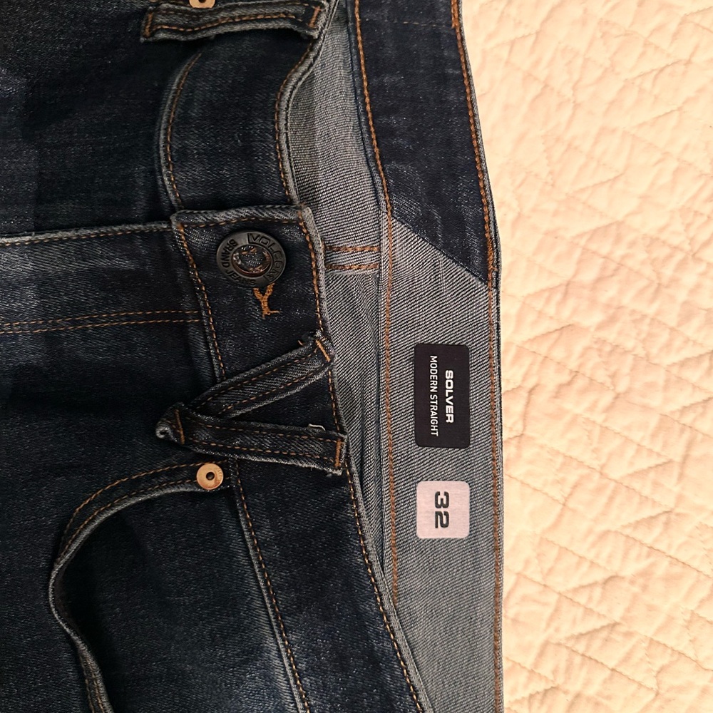 Volcom Men's Slim Straight Jeans in Dark Indigo